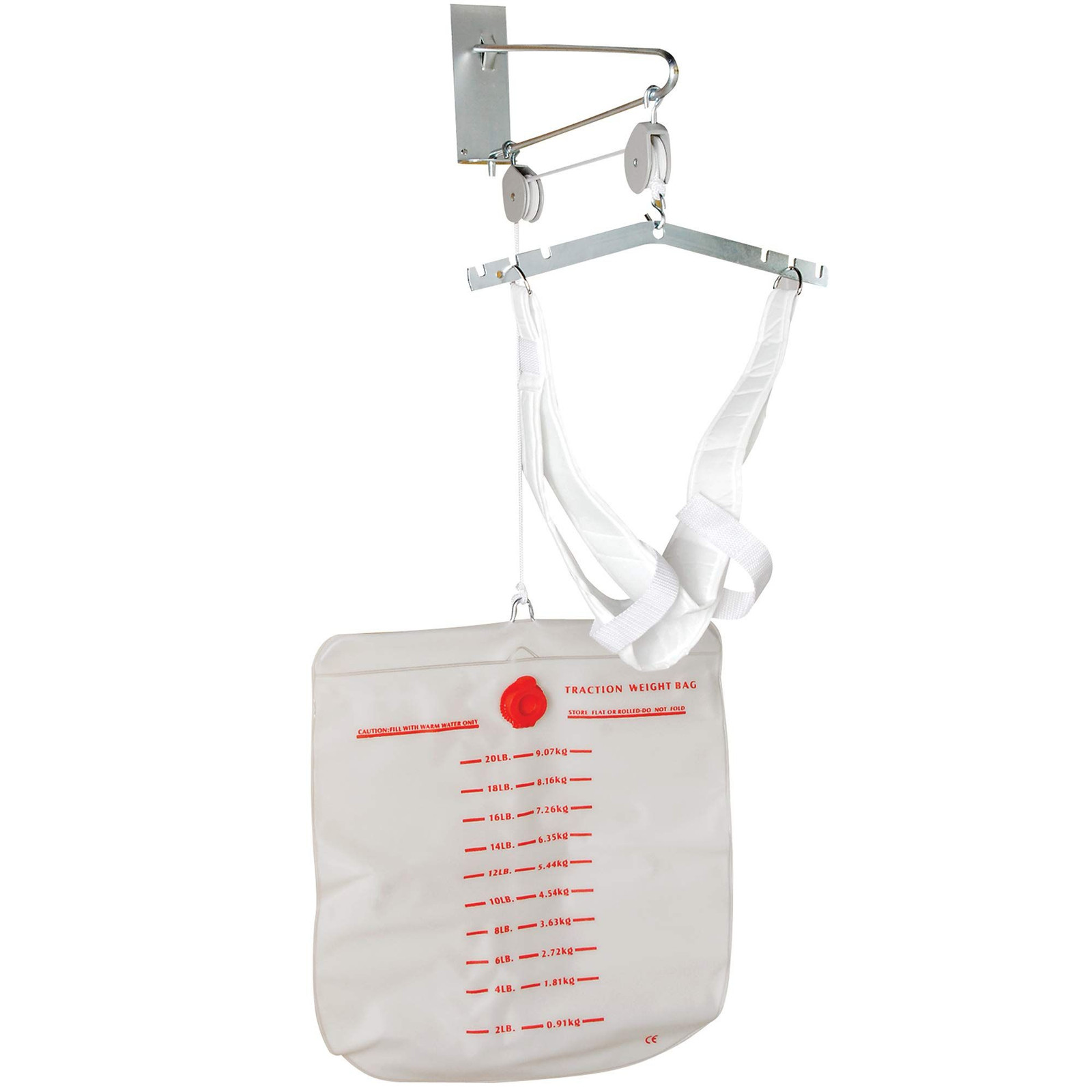 DMI Over the Door Posture Corrector and Cervical 1 Count (Pack of 1), White