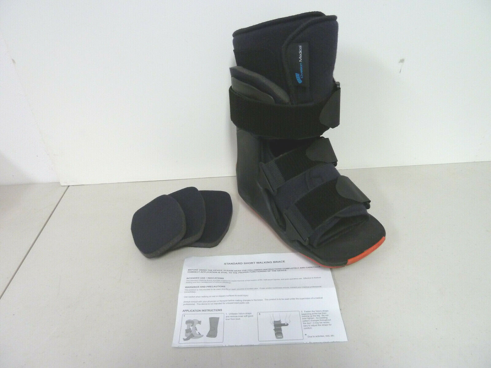 Ovation Medical Short Walker Boot Brace 11103RED Size Small