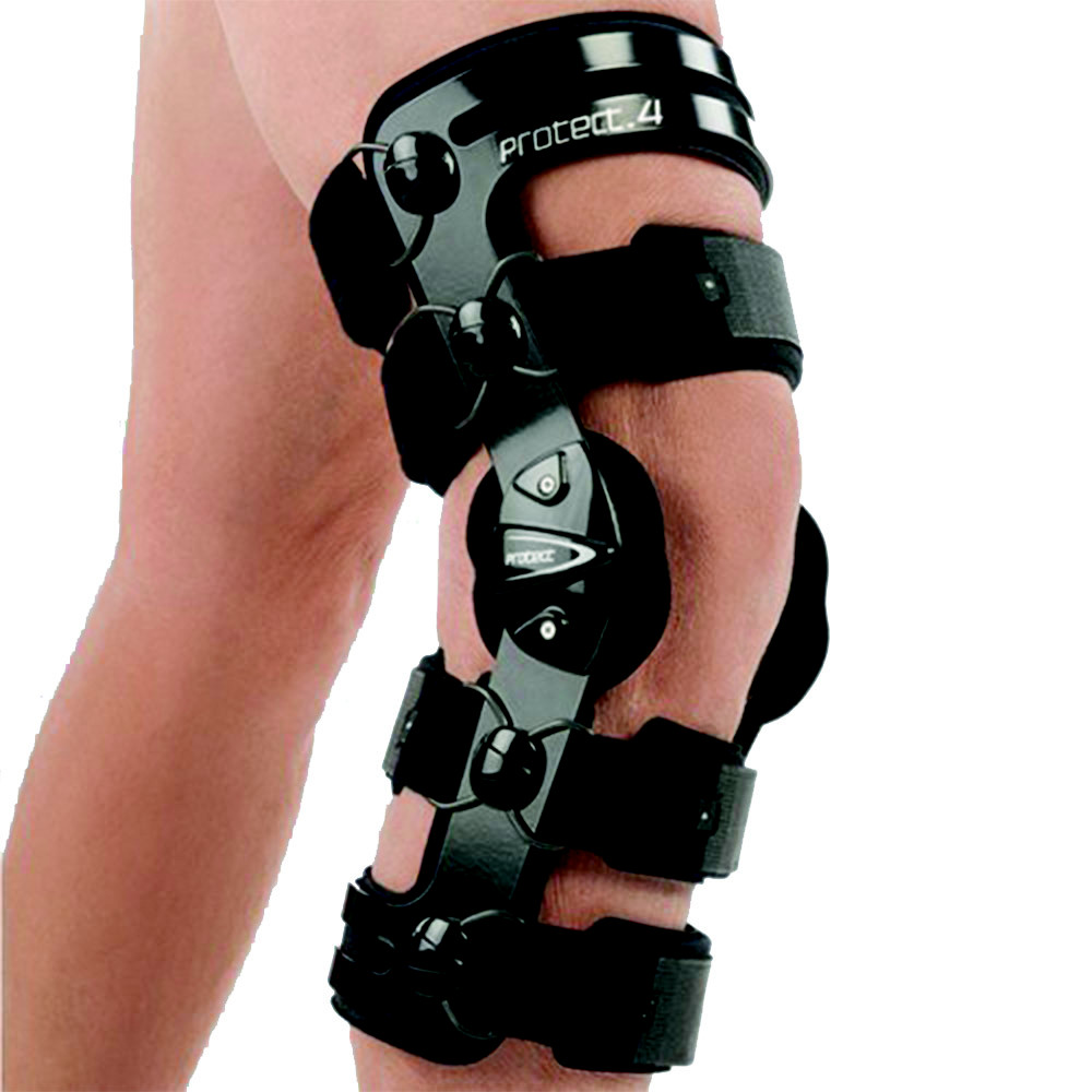 FGP Knee Brace Knee Brace Functional 4 Point Protect 4 Short Right Black