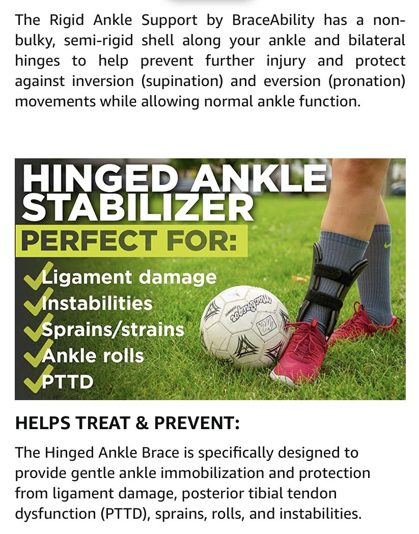 Hinged Right Ankle Brace