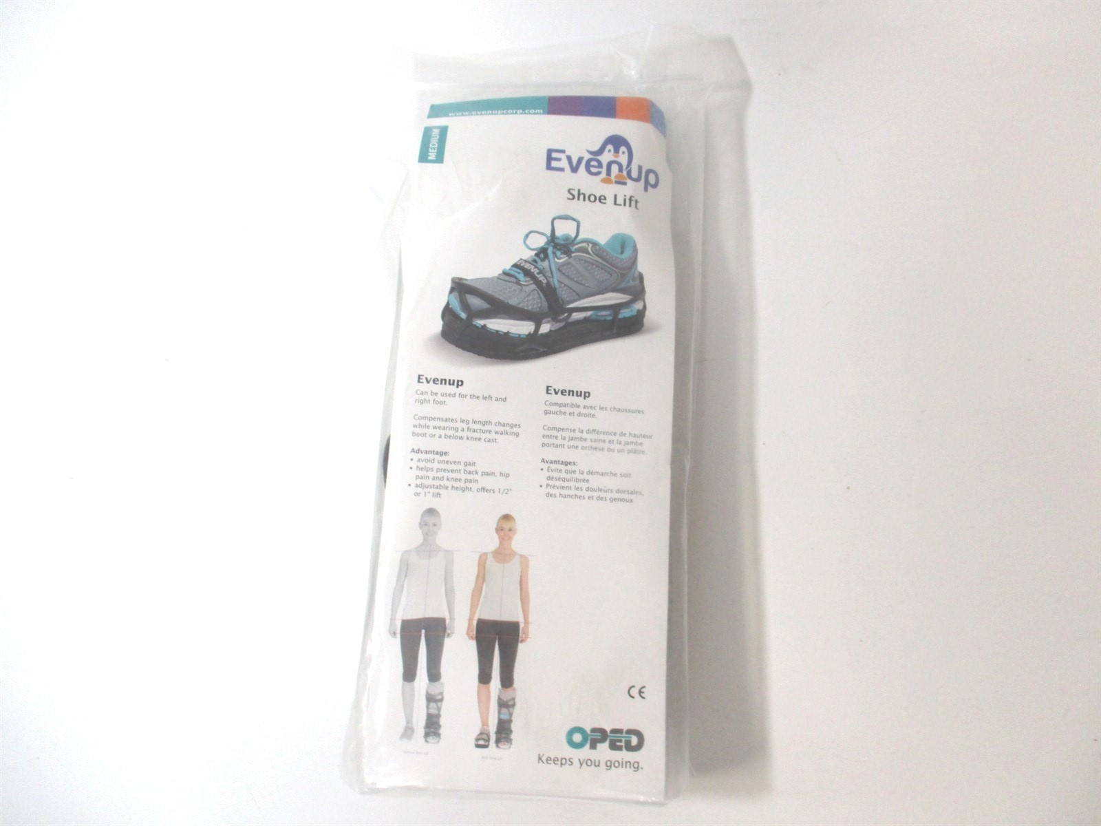 Evenup (66089) Size Medium Men 8.5-10.5 Woman 9-11 Black Medical Shoe Balancer