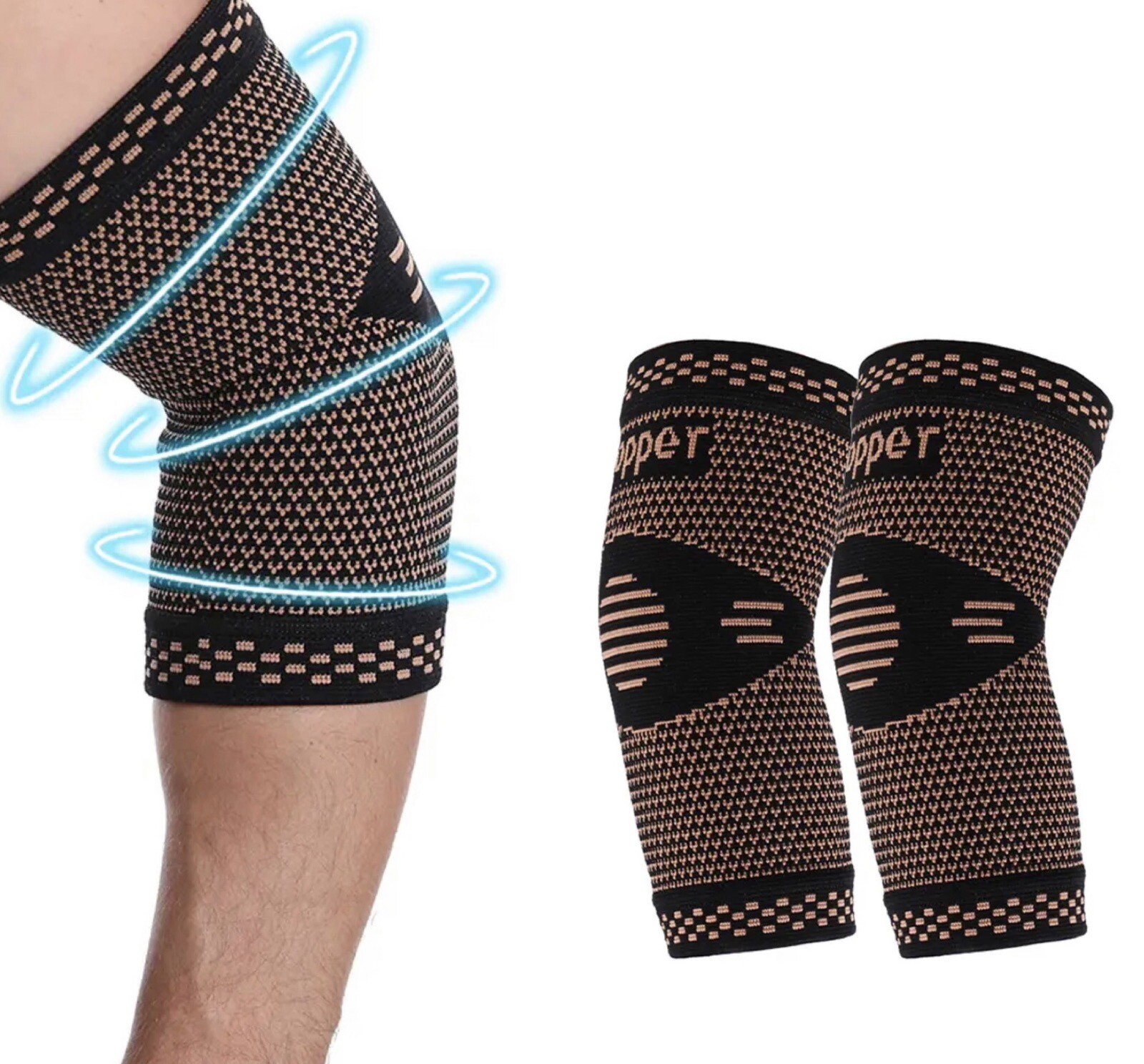 Elbow Brace Compression Support Sleeve, Copper Elbow Brace