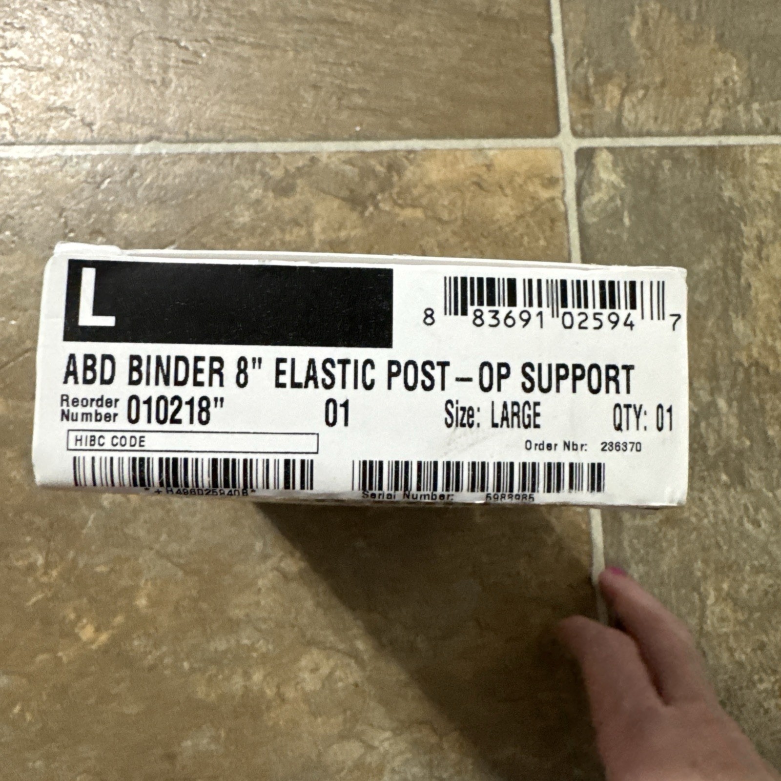 New EZY Wrap 8” Lg White Elastic Binder Ideal for Injury Post Surgery Support