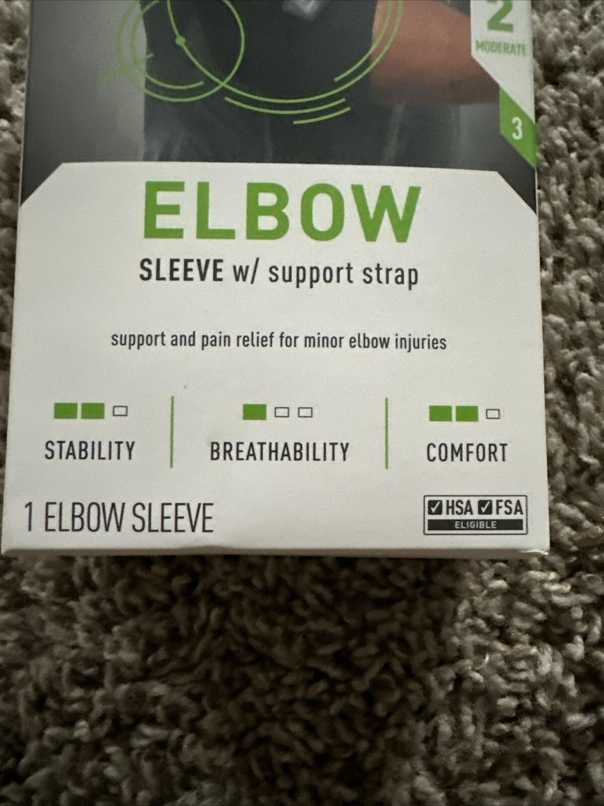 MCDAVID SPORT ELBOW COMPRESSION SLEEVE W/ SUPPORT STRAP SIZE L/XL
