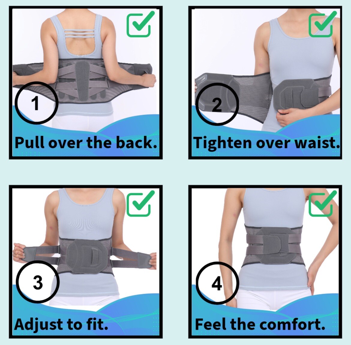 Posture Pro Solutions Back Brace, Breathable, Comfortable, Lower Back Pain Brace