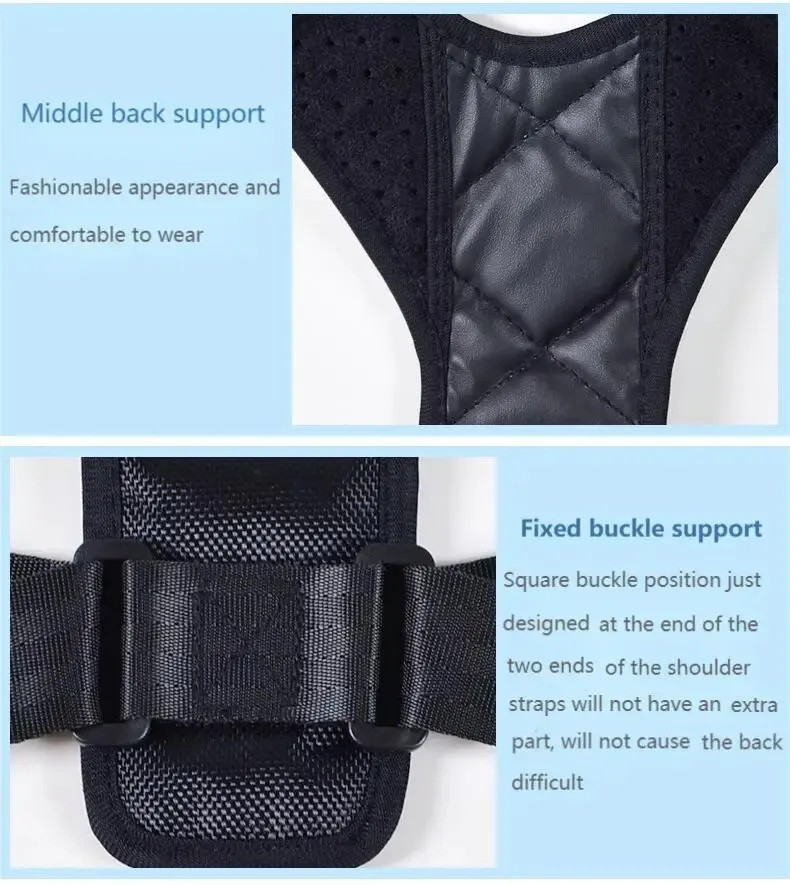 Adjustable Posture Corrector Back Shoulder Support Correct Brace Belt Men Women
