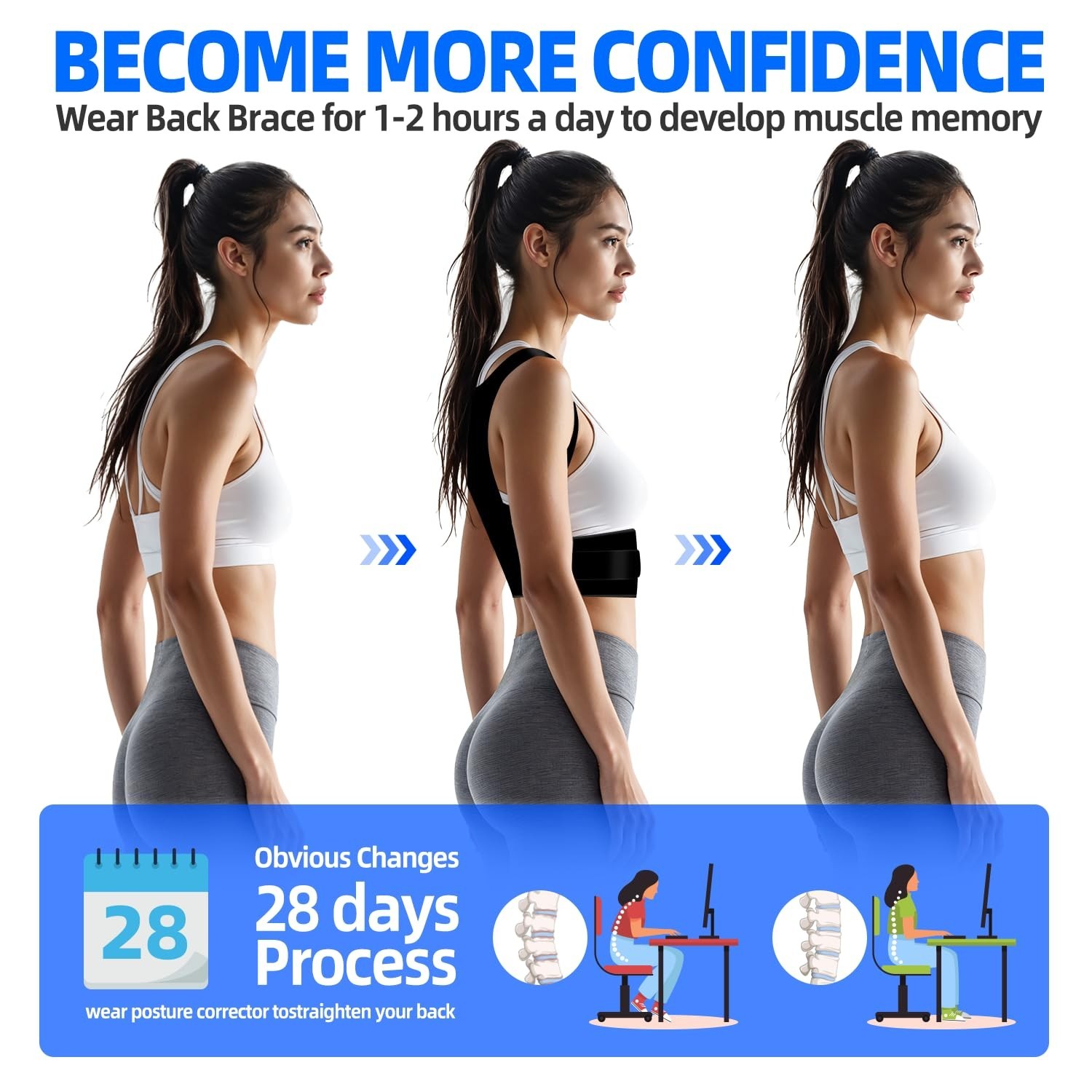 IYDoaMea Posture Corrector for Women and Men ( Order A Size Up ) Upgraded Bac…