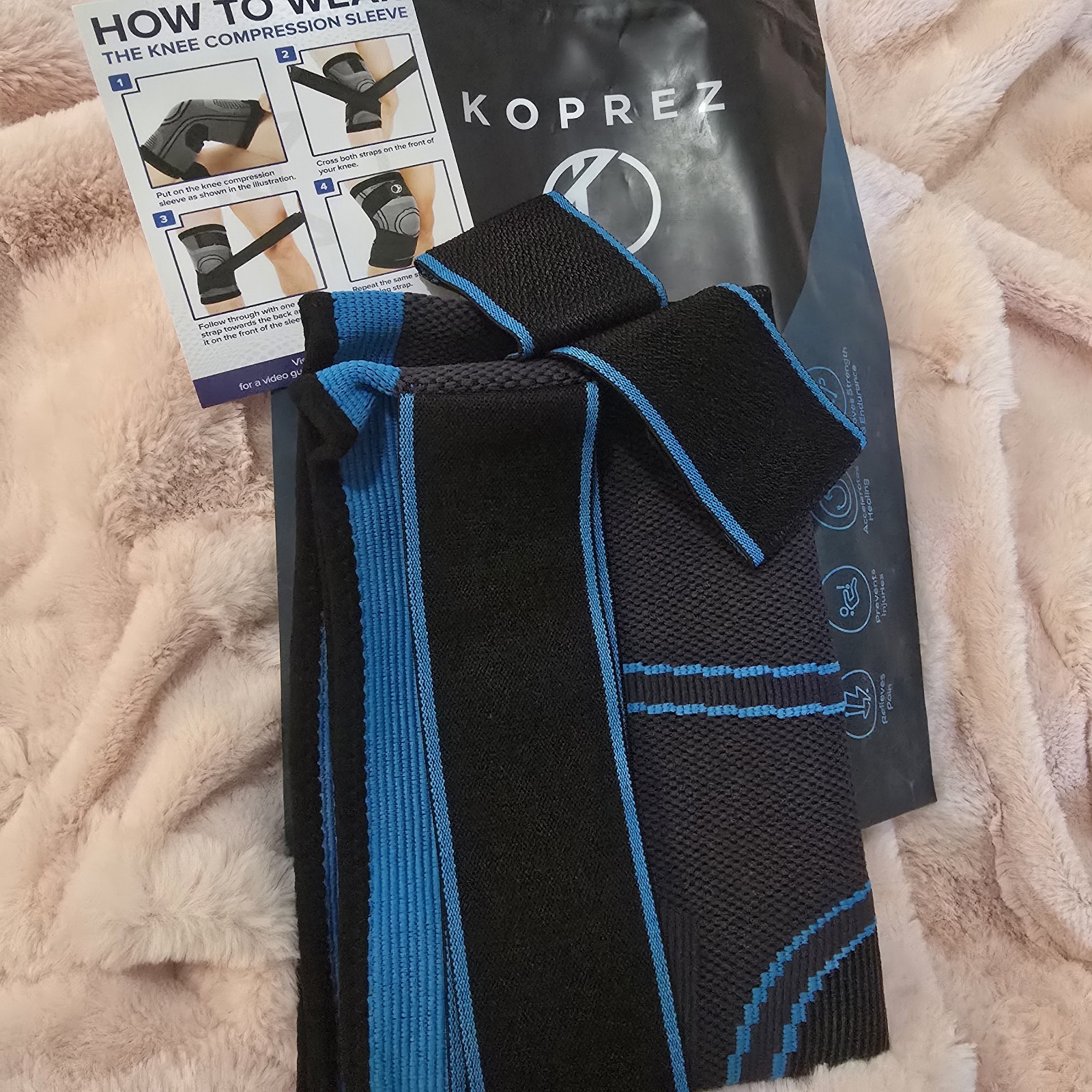 Koprez Knee Compression Sleeve with Straps – Support Brace – Size 5XL