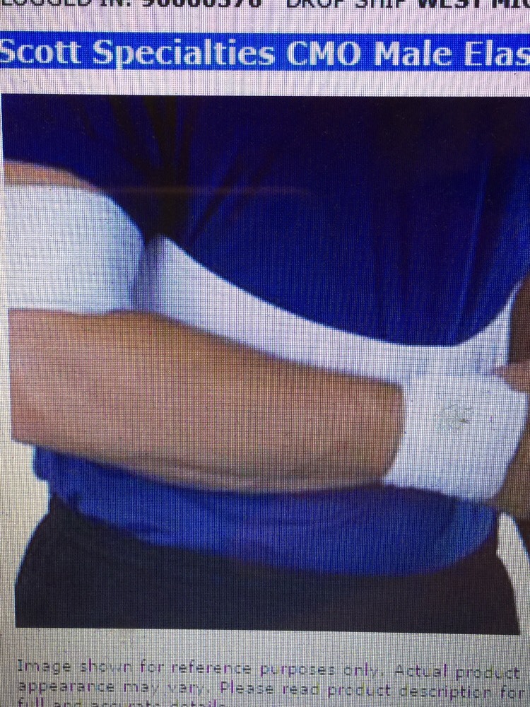 Scott Specialties Male Shoulder Immobilizer #2500-M, New, White, Super Sale