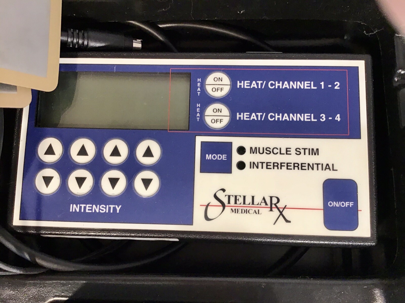 STELLAR MEDICAL MUSCLE STEMULATOR ,CHANNELS CASE FOR PARTS / NOT WORKING ,