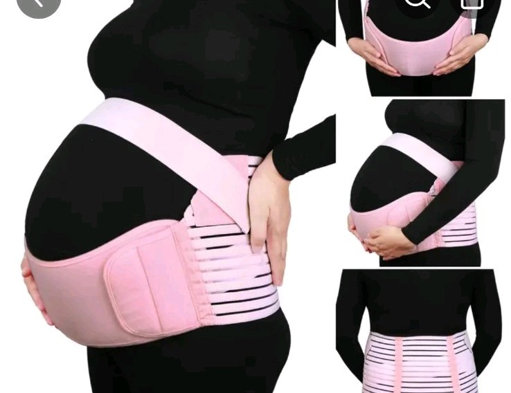Pregnancy Support Belt Maternity Belly Band Back Pain Relief Adjustable Pink NEW