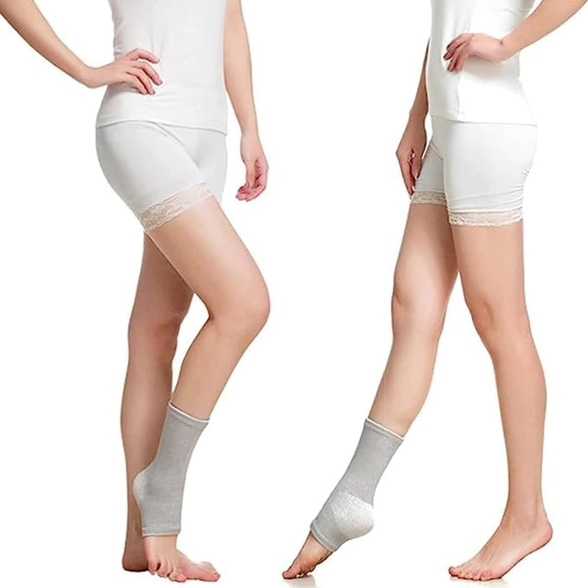 Bamboo Fiber Compression Socks for Men & Women – 15-20 mmHg, Black, White