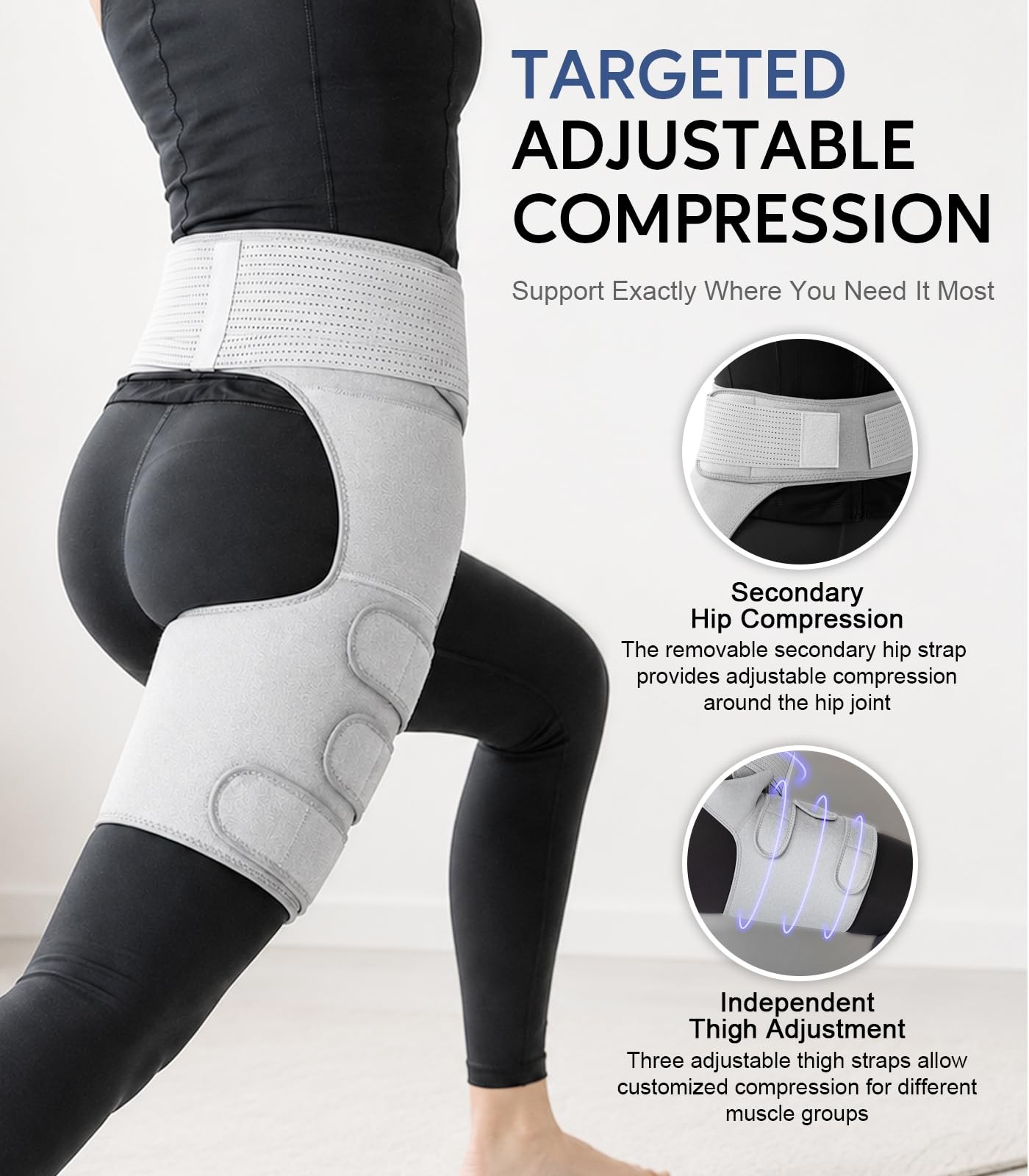 Adjustable Hip Brace For Sciatica Pain Relief Groin And Thigh Compression Wrap