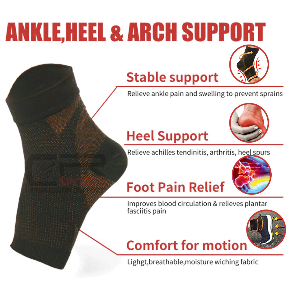 Plantar Fasciitis Compression Socks Heel Foot Arch Pain Relief Support COPPER
