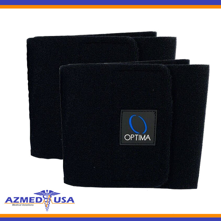 New OPTIMA OM-97 Knee Wrap – One Size Fits Most – Black (1 Pair)
