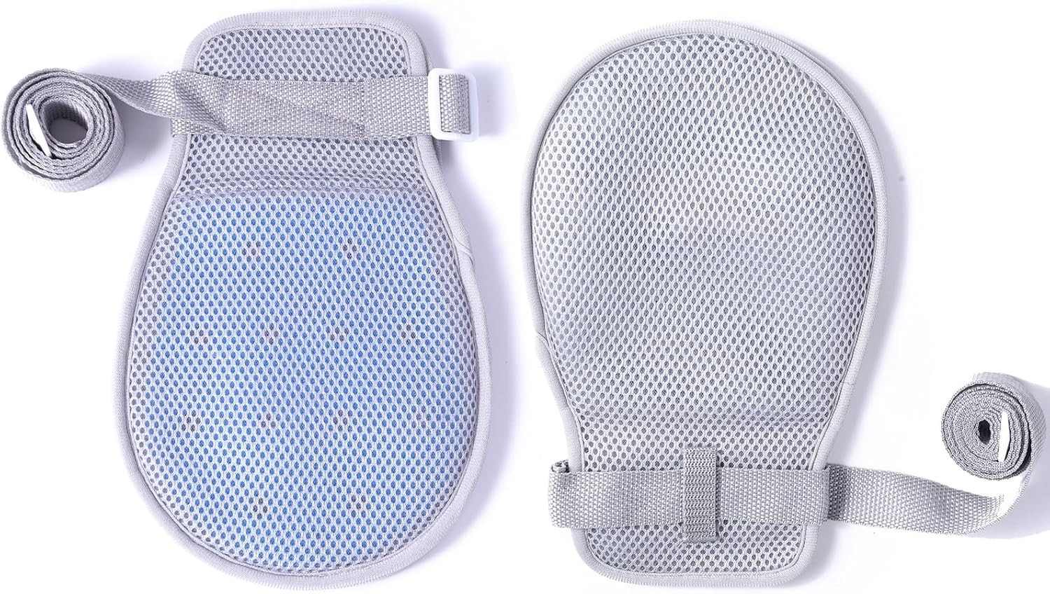 Medical Restraint Mitts for Adults – 2Pcs Anti Scratch Gloves with Grab Plates