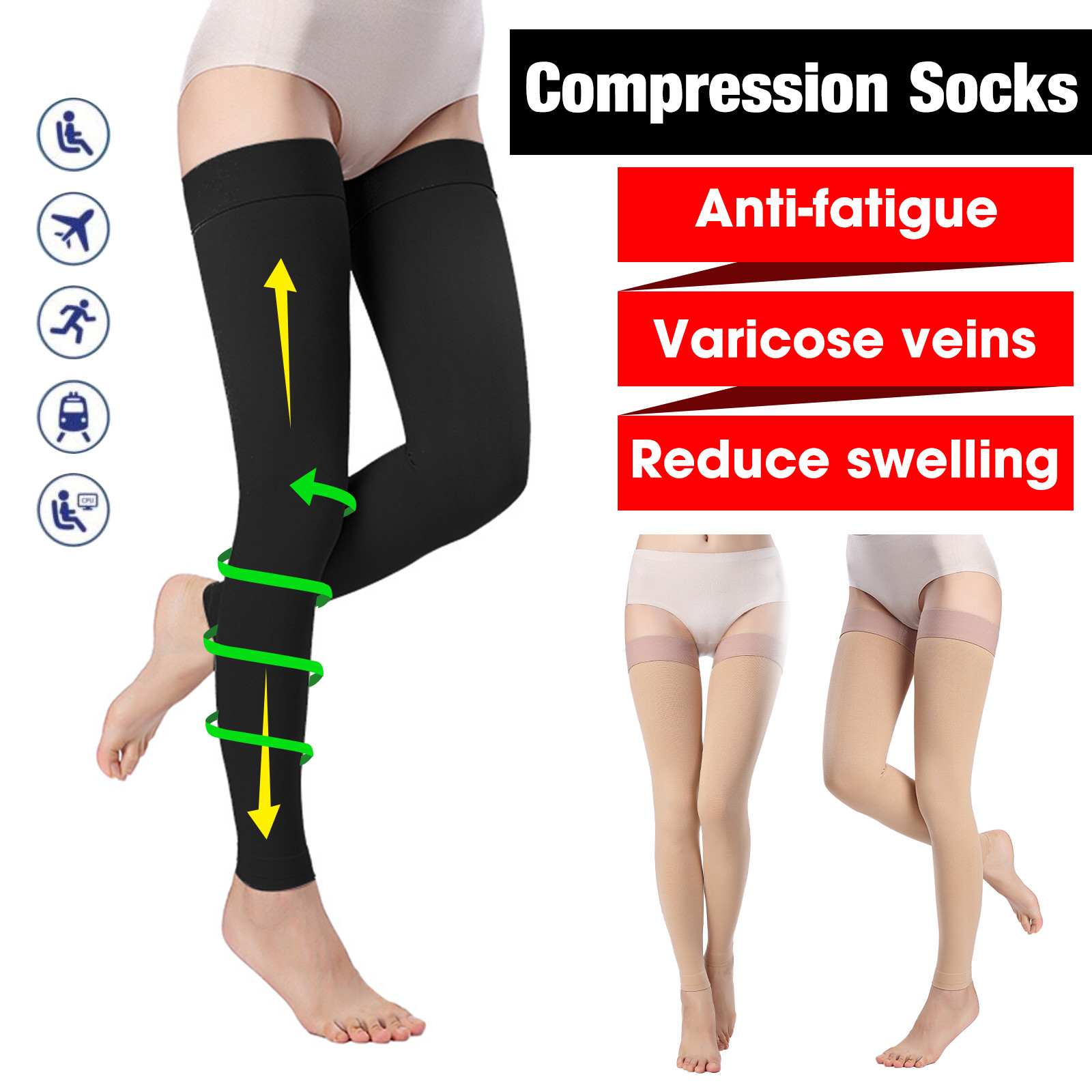 Women’s Maternity Compression Stockings Anti-Embolism Support Circulation Socks