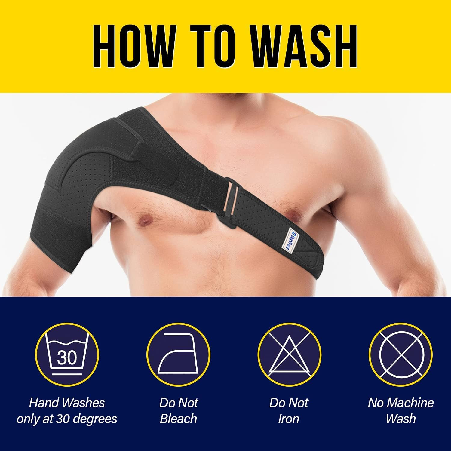 Shoulder Brace for Men & Women: Adjustable Shoulder Wrap for Pain Relief, AC Joi