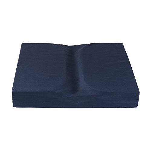 MABIS Dual Cut Foam Coccyx Seat Cushion, Supportive Firm Foam for Chairs, Wheel