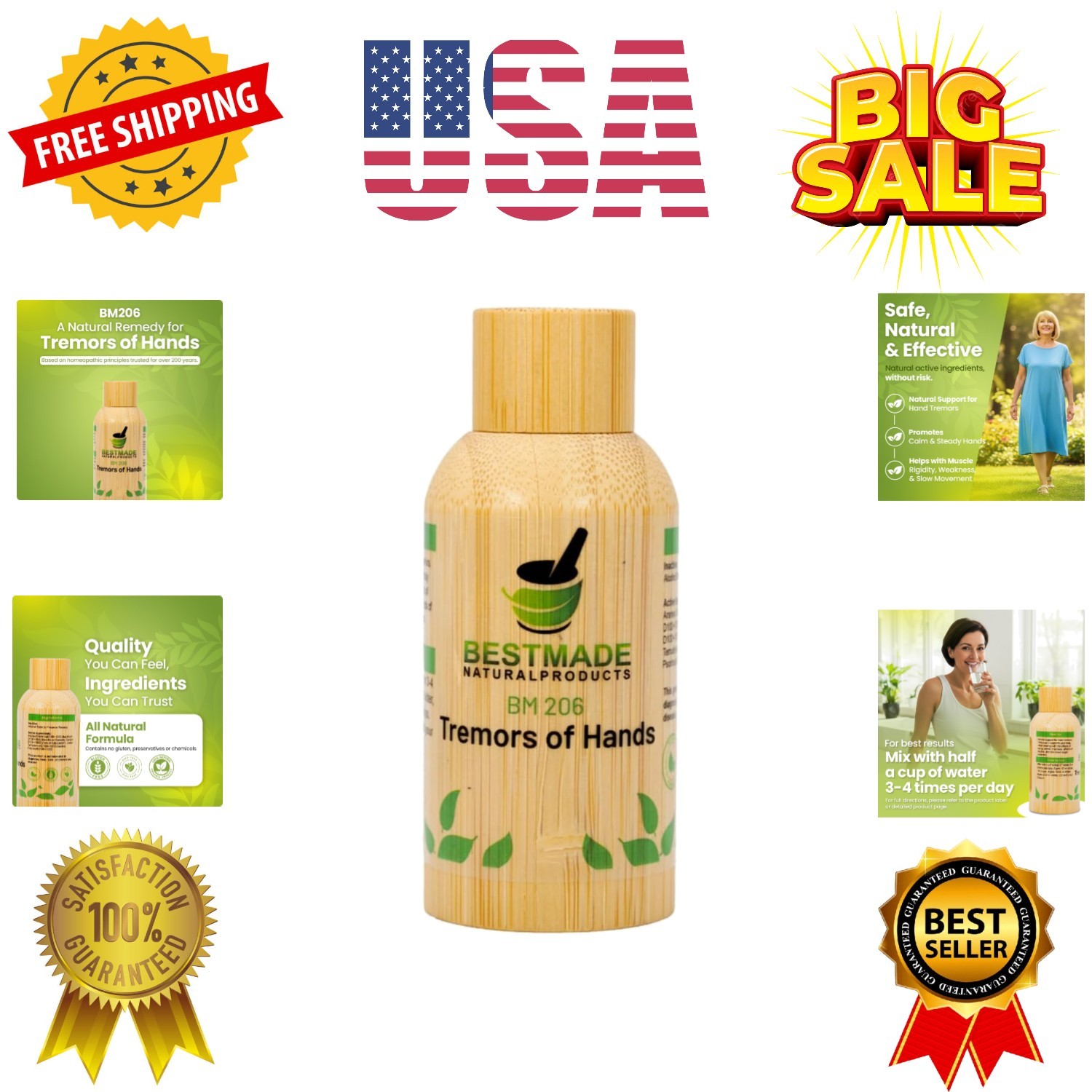 Bestmade Tremors of Hands Natural Support BM206 – Use for Tremor Support, Han…