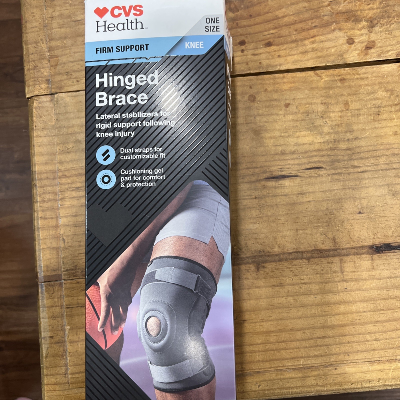 CVS Health Hinged Knee Brace – Firm Support, One Size