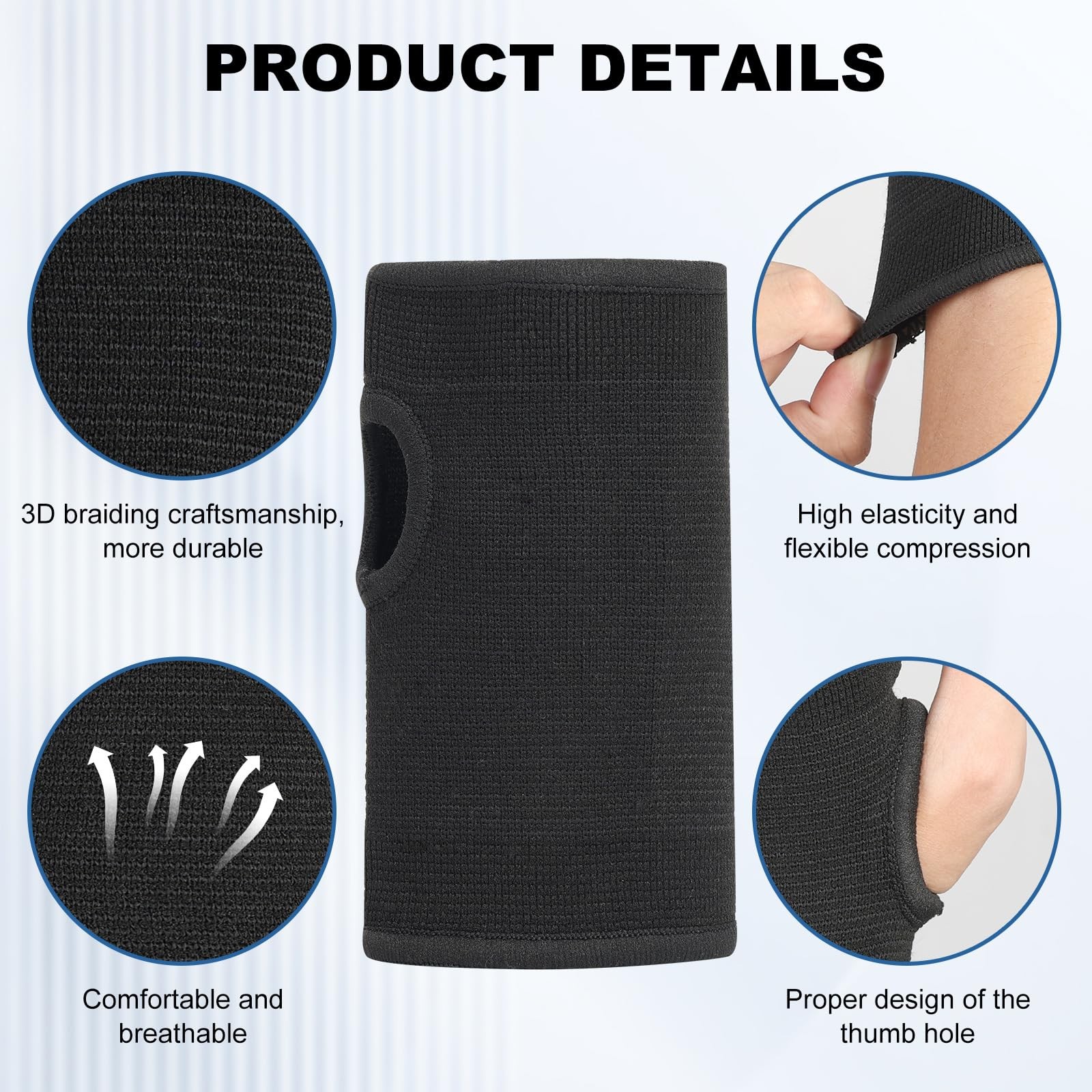 Palm Brace Wrist Compression Sleeves, Everyday Use Wrist Brace, Compression C…