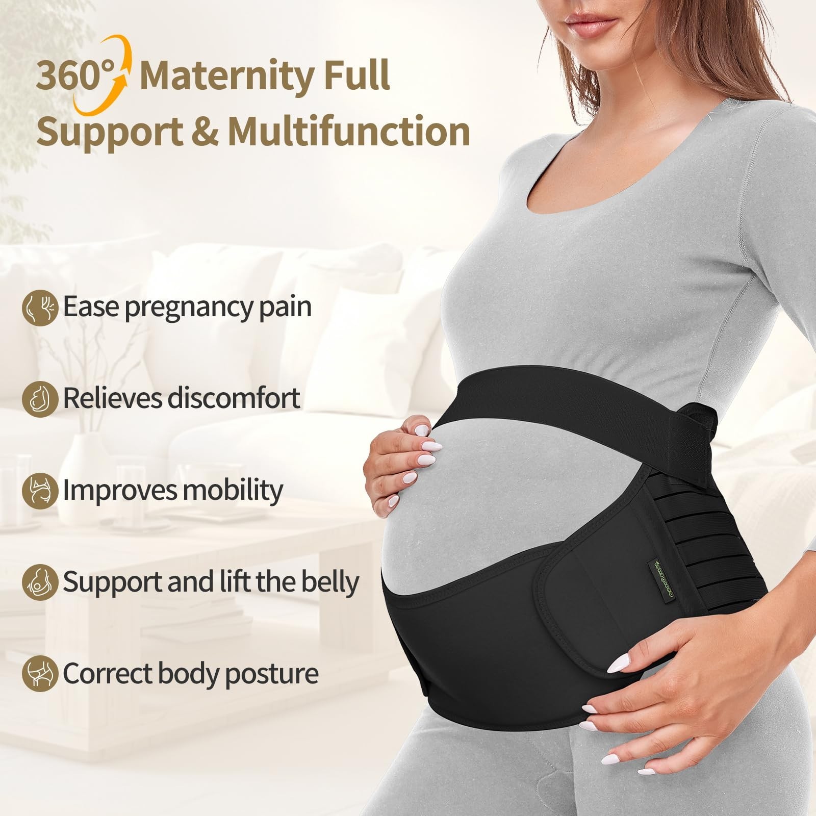 3-in-1 Maternity Support Belt for Pregnancy | Belly Band for Back & Hip Pain Rel
