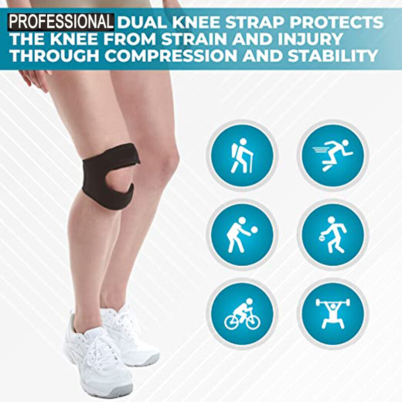 Knee Brace Support Joint Patella Strap Sports Arthritis Pain Relief Running Gym