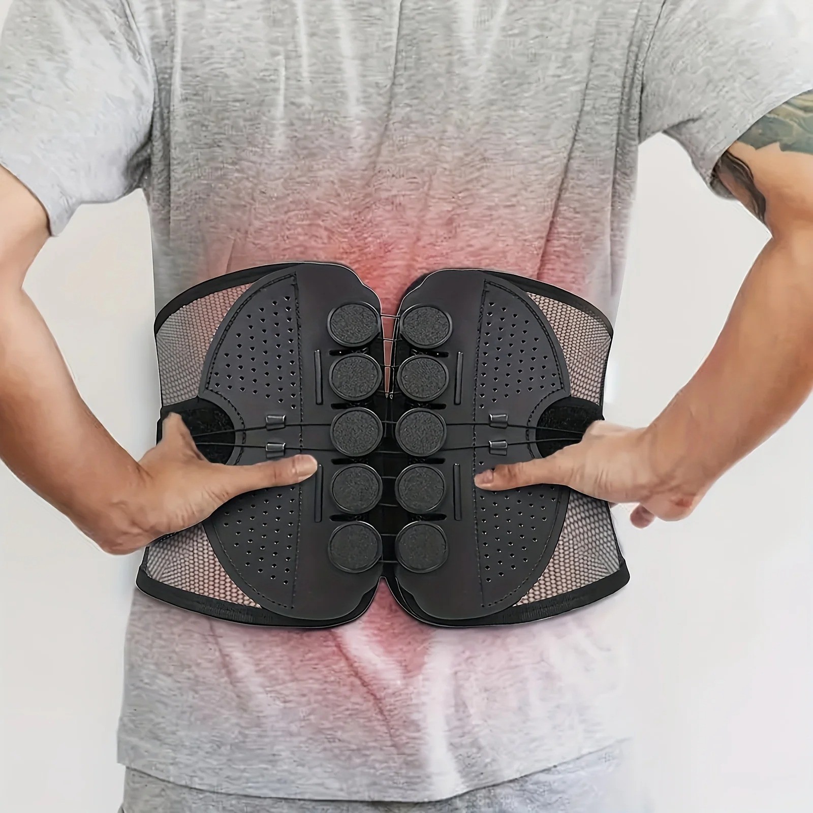Unisex Lumbar Support Belt Back Brace Waist Pain Relief Sciatica Herniated Disc