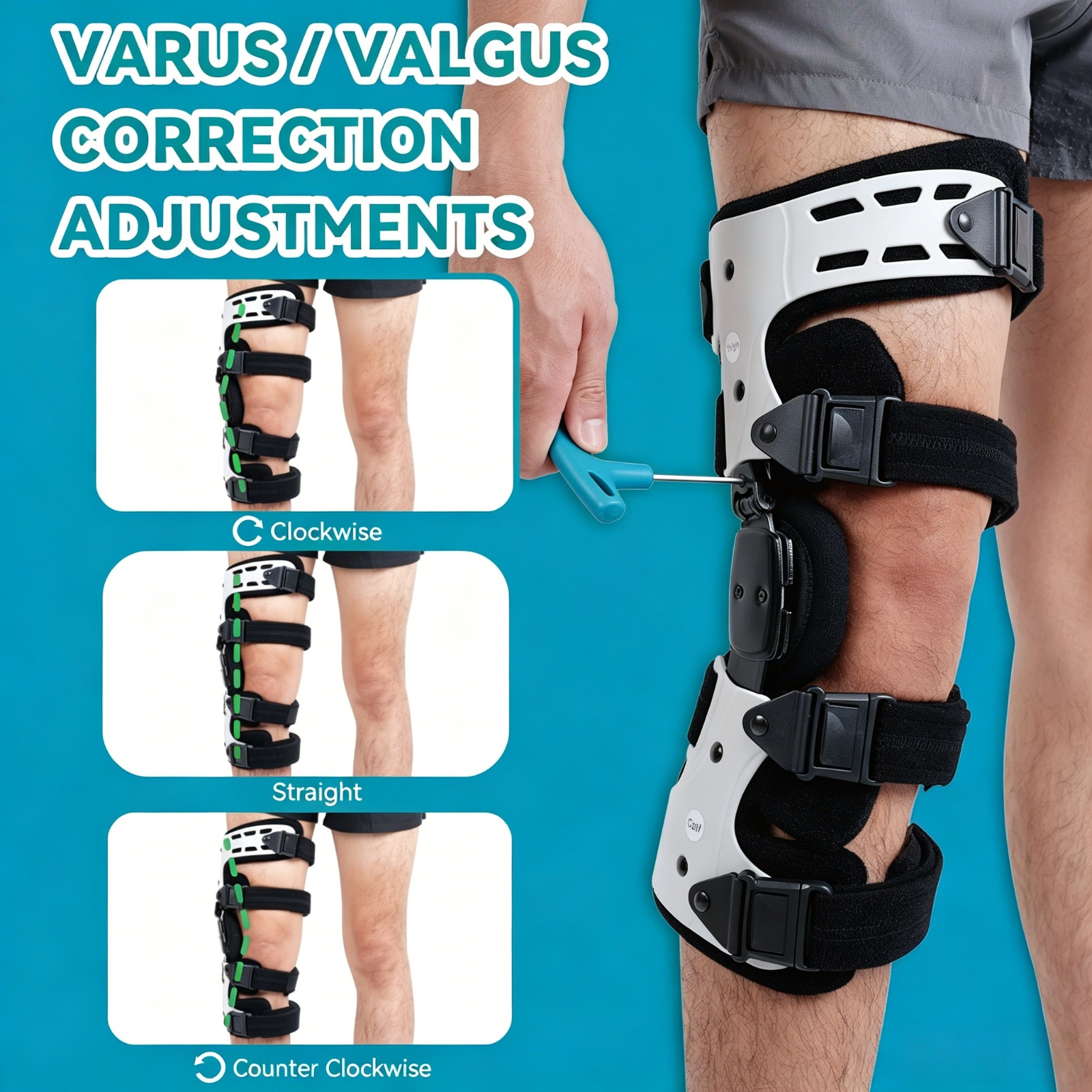Adjustable OA Unloader Knee Brace,Custom Fit for Osteoarthritis Pain Relief