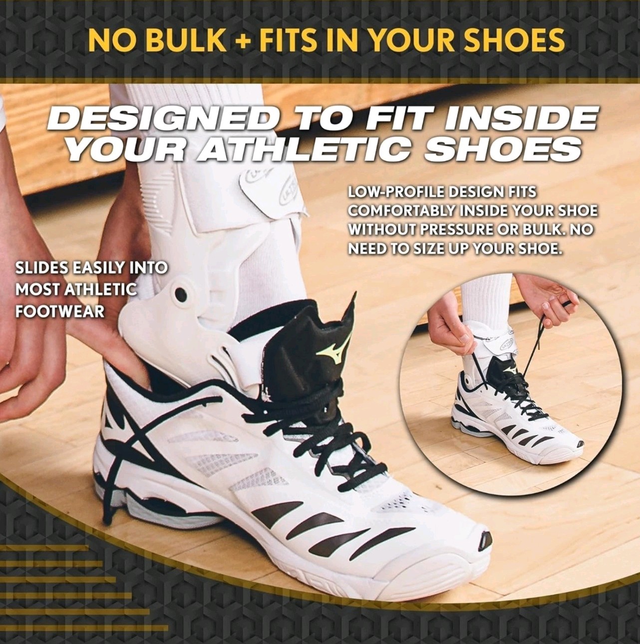 Ultra Zoom Ankle Brace (White) – Hinge Design Promotes Faster Healing NIP