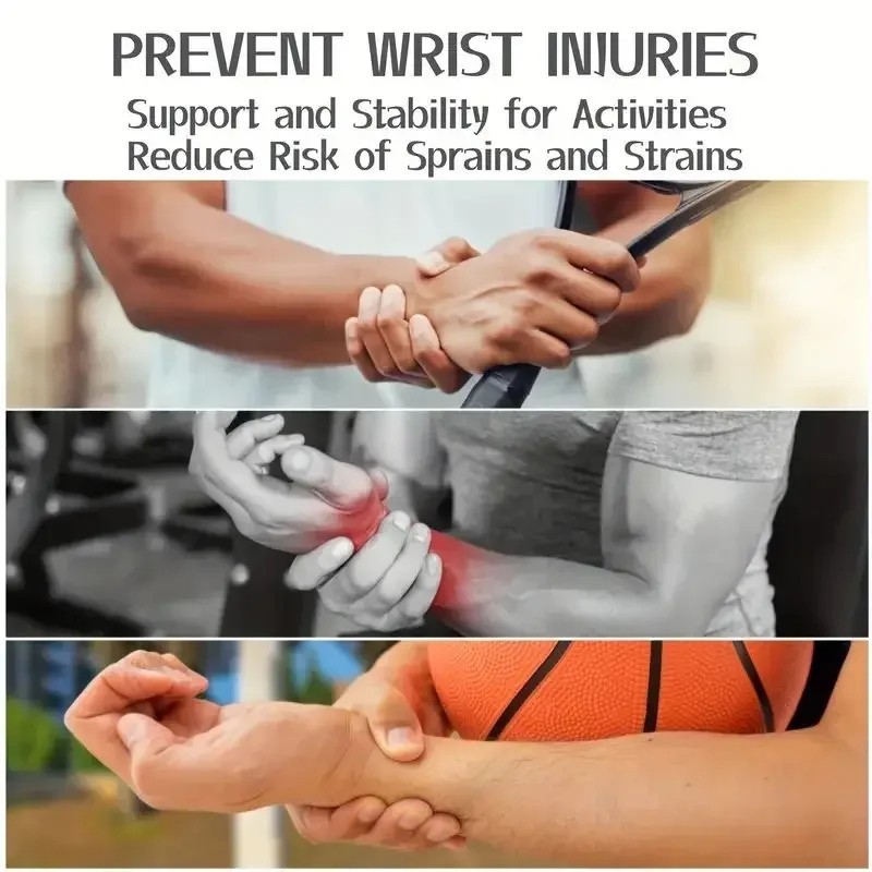 Adjustable Wrist Support Brace Strap Fits Left and Right Hand Black