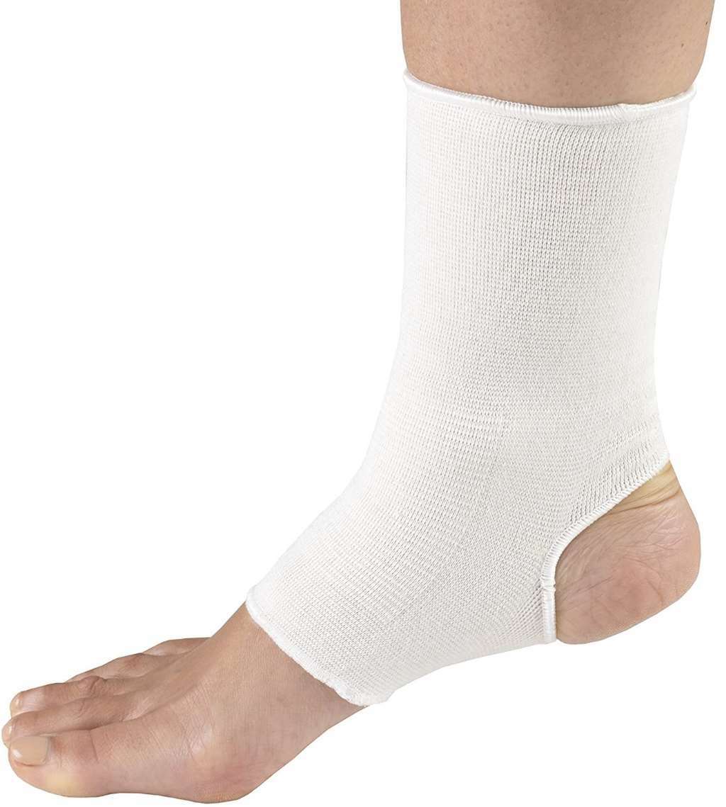 FLA 2 Pack of Hospital Grade Ankle Support Elastic Pullover White Large