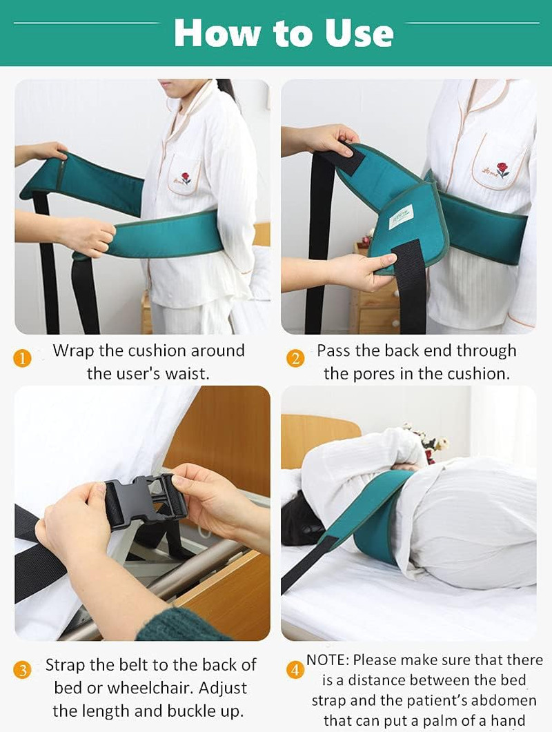 Medical Bed Restraint Strap for Elderly, Bondaged Bed Tie Downs, Anti-Fall Waist