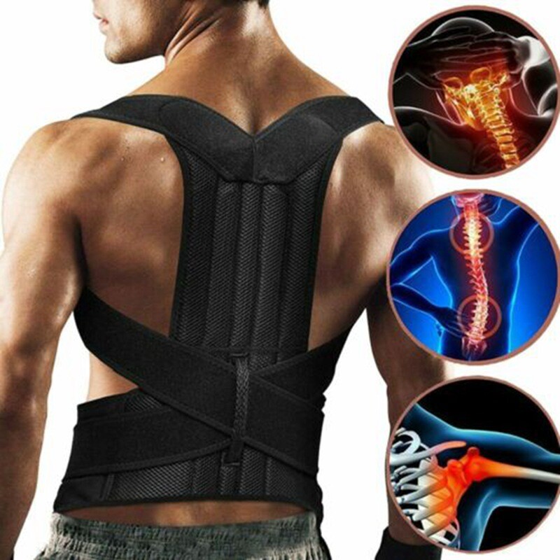 Hunchback Kyphosis Posture Back Support Brace Corrector Thoracic Shoulder Belt