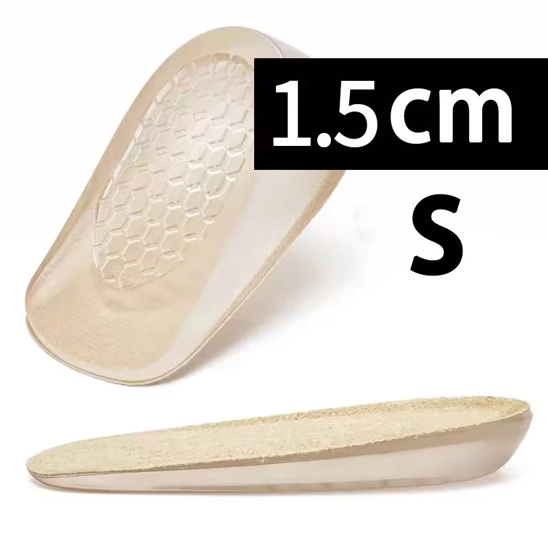 Silicone Height Increasing Insoles Invisible Heel Pads Shock Absorbing Insoles f