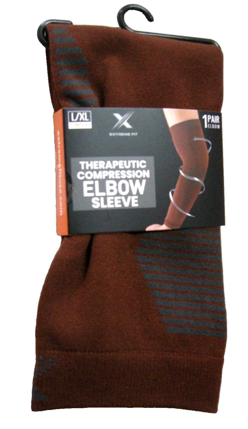 Extreme Fit Therapeutic Compression Elbow Sleeve. Size L/XL, 1 Pair, Brand New