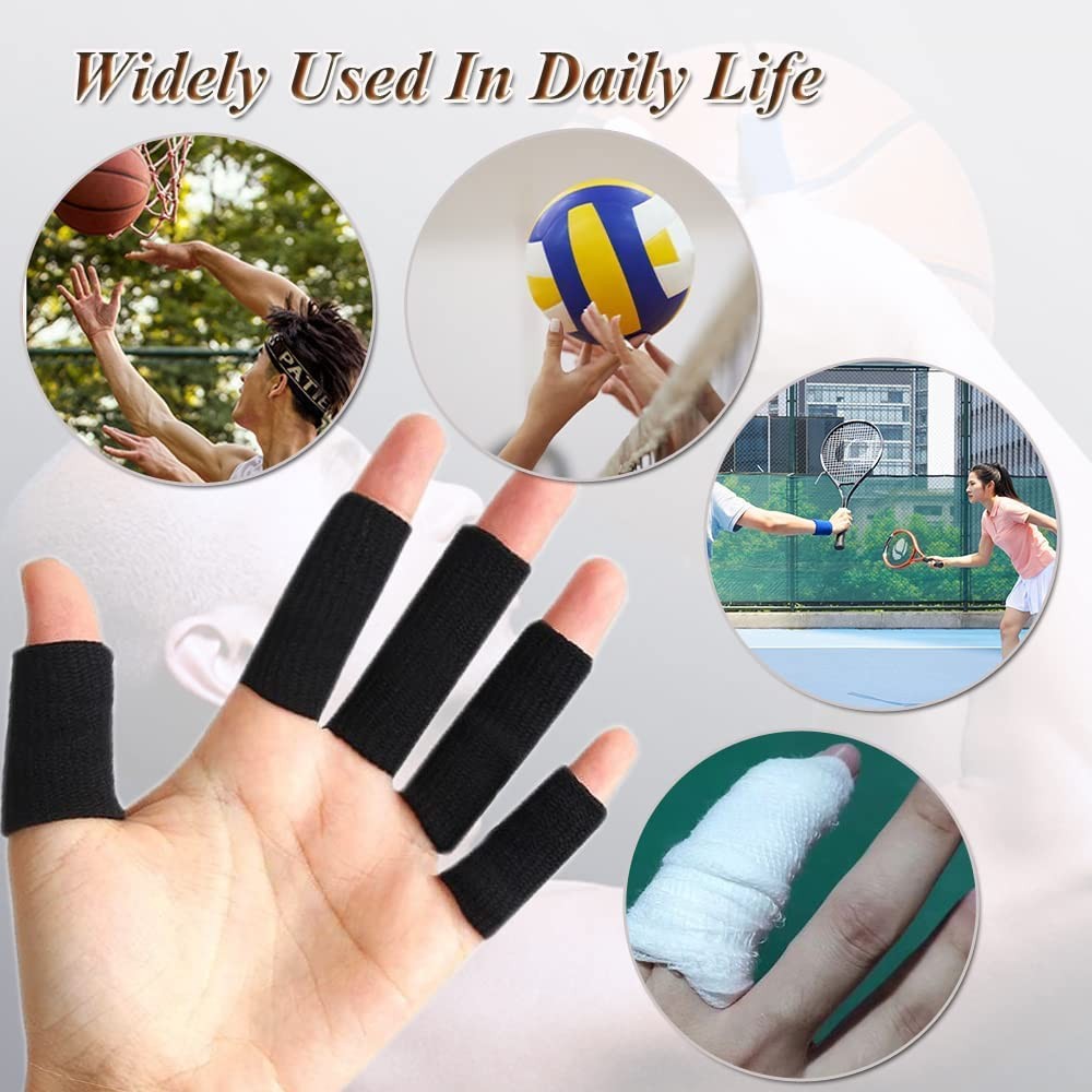 10 Pcs Finger Sleeve Compression Supports Protectors Thumb Brace Finger Sleeves