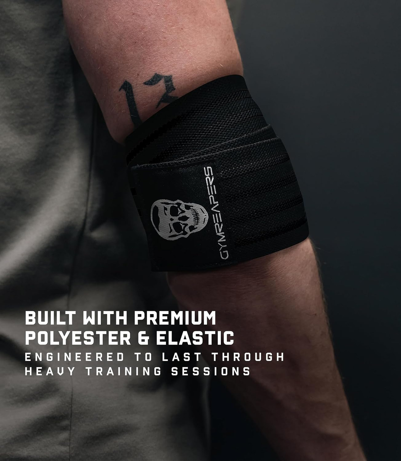 Elbow Support Wraps 40 Inch Compression Straps Powerlifting Joint Brace for