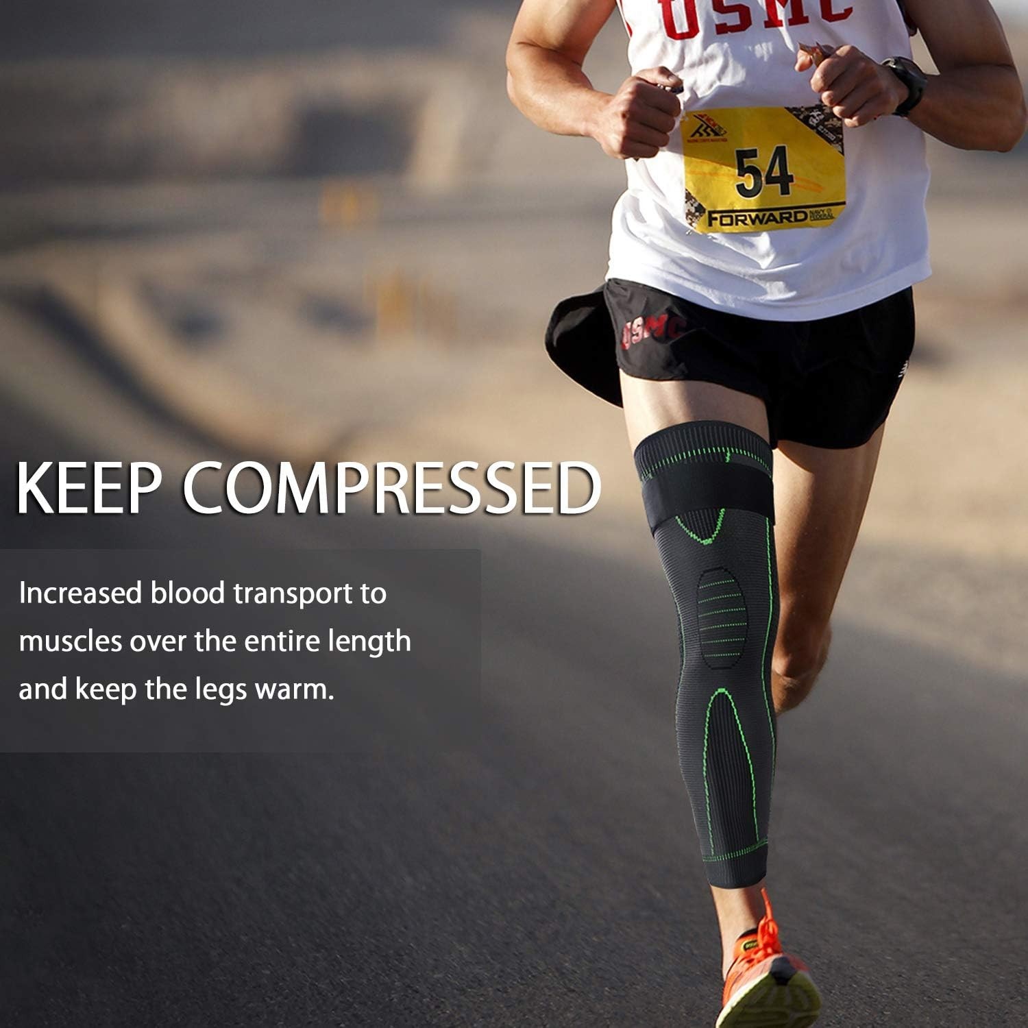 X-Large Compression Leg Sleeves for Basketball, Cycling and Athletic Recovery