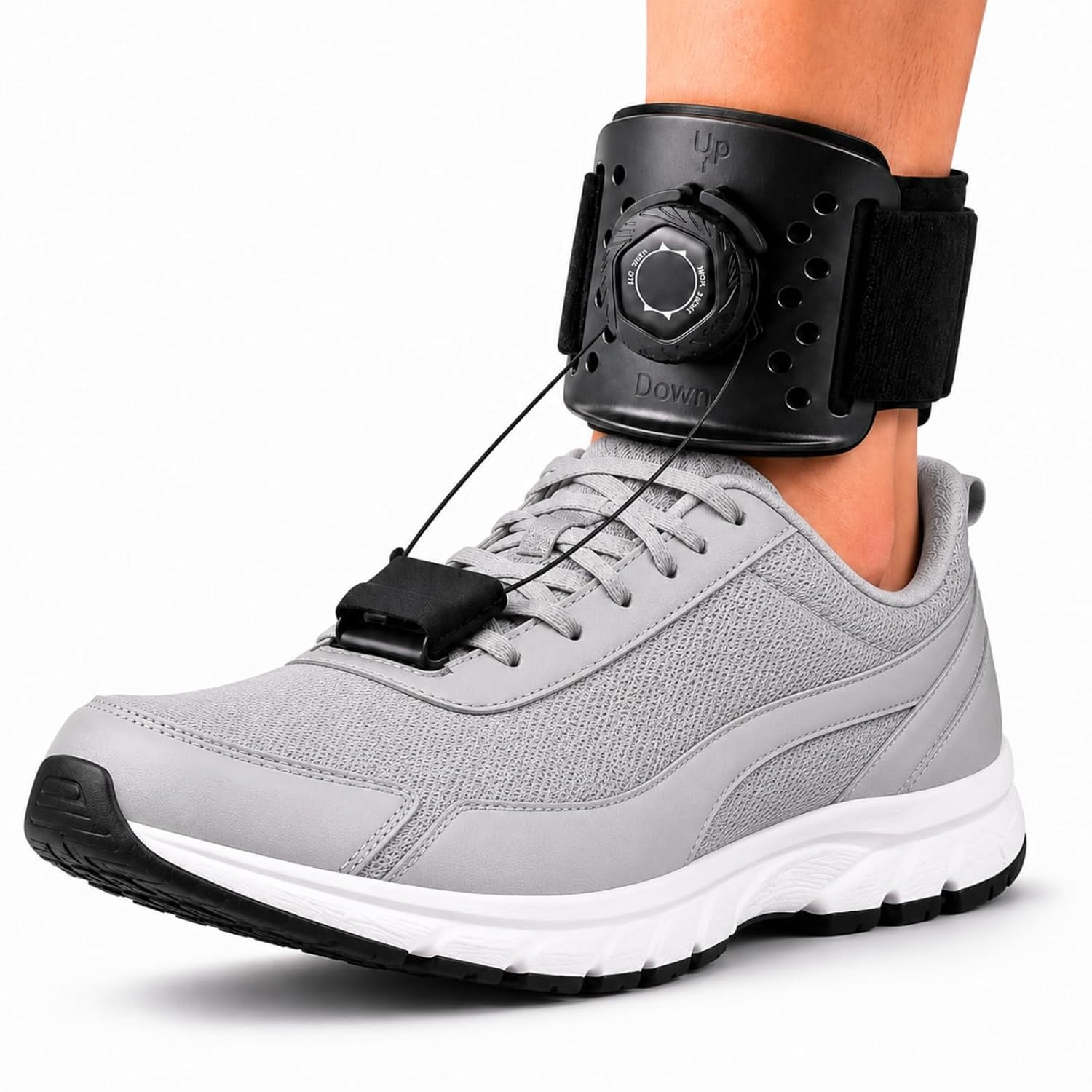 AFO Foot Drop Brace for Walking,Dial Control Drop Foot Braces for Men Women,Ligh