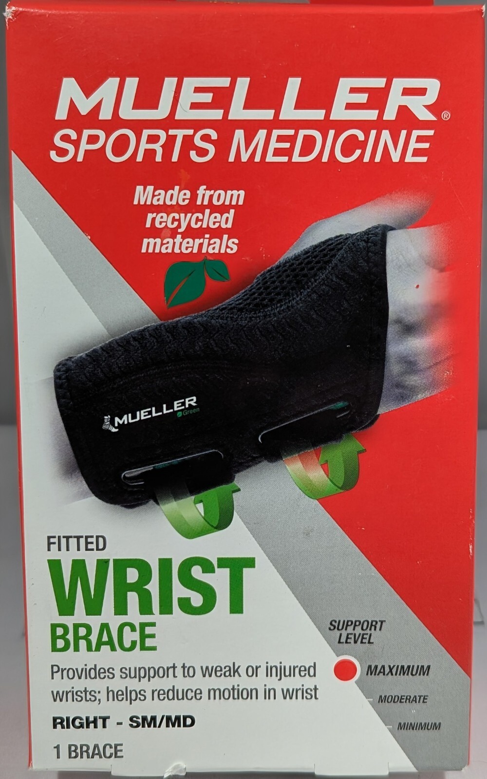 MUELLER Sports Medicine Fitted Wrist Brace – Right, SM/MD – 1 Brace