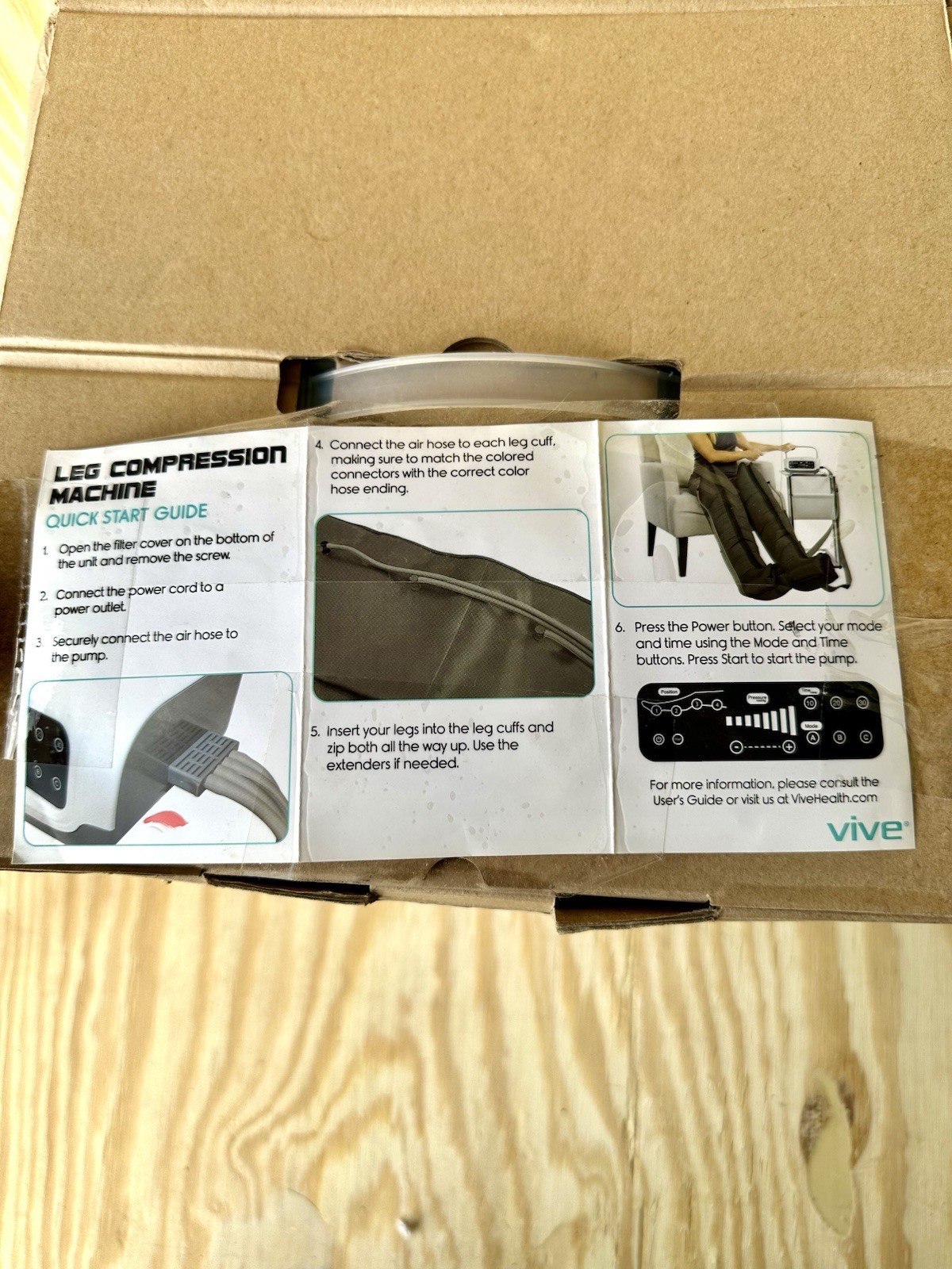 Vive Health Leg Compression Machine (Model RHB1019).