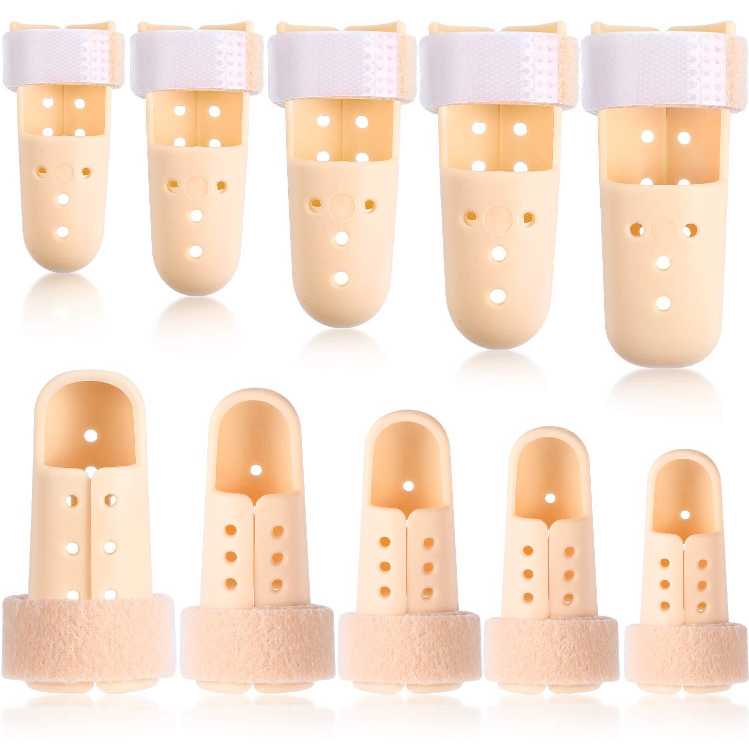 10 Pcs Finger Splint Brace Mallet Finger Splints Pinky Plastic Finger