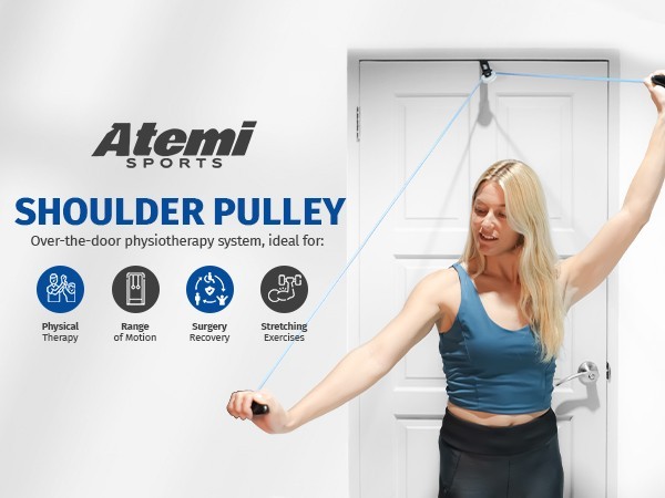 Atemi Sports Shoulder Pulley for Physical Therapy | over the Door Pulley