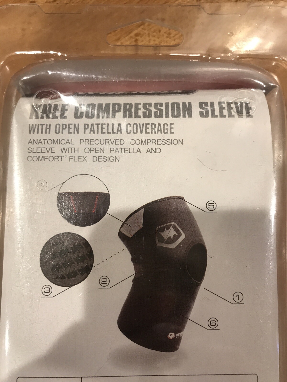 WinMax Knee Compression Sleeve Support Brace Neoprene W/Open Patella Coverage M