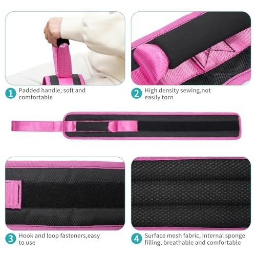 Thigh Lifter Strap 2 Pack for Limited Mobility Knee Recovery Pink