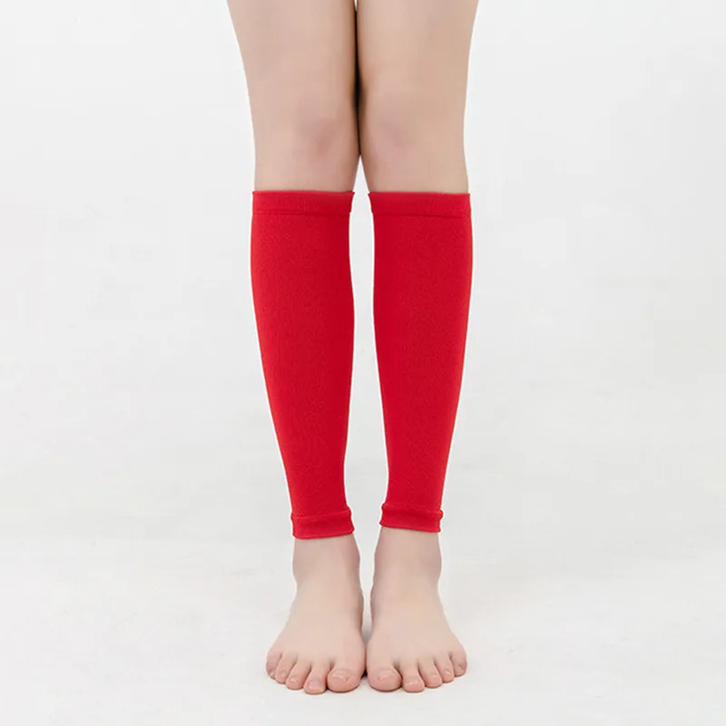 1Pair Sports Calf Support Sleeves Leg Footless Compression Socks For Splints