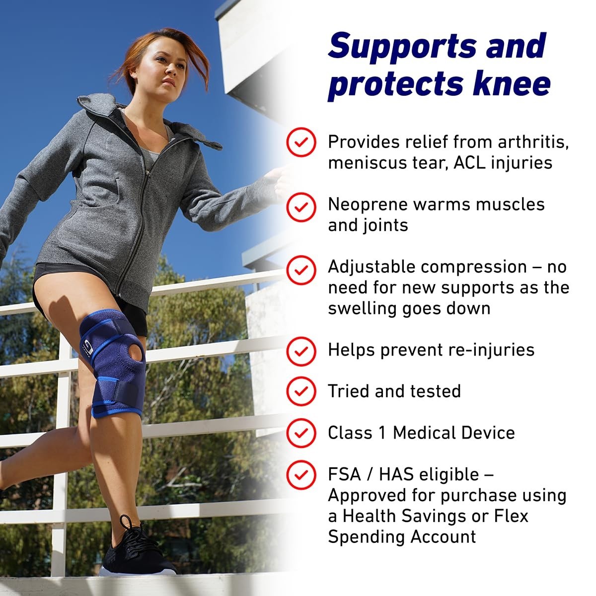 Compression Knee Brace – Open Patella Design for Enhanced Mobility and Support