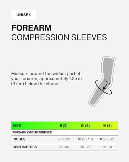 Compression Forearm Sleeves for Men & Women – Lightweight Arm 2 White/Black
